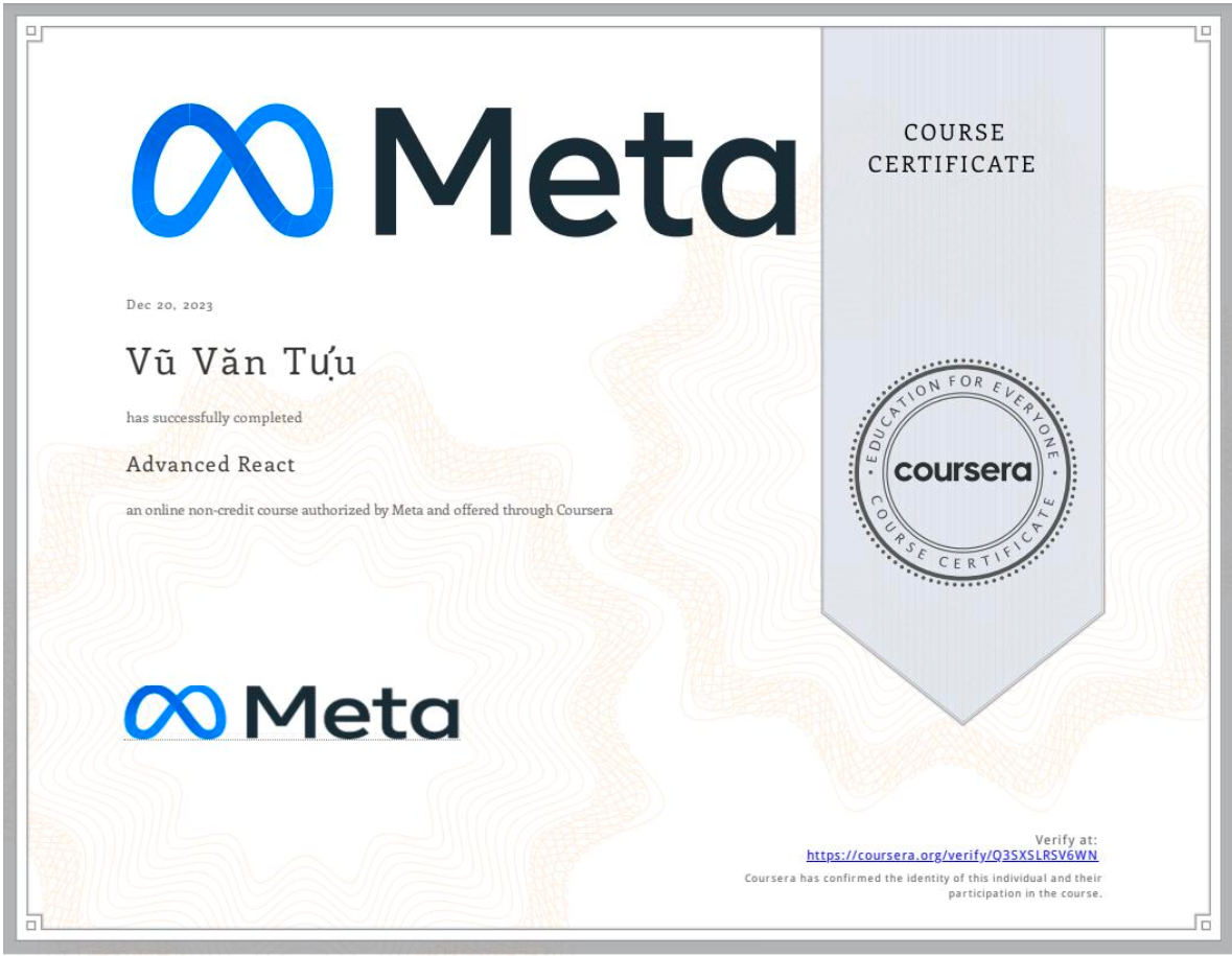 ReactJS Certificate