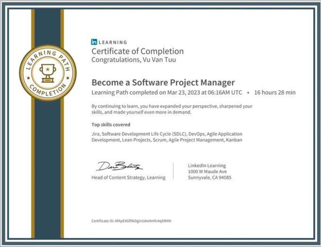 Project Manager Certificate